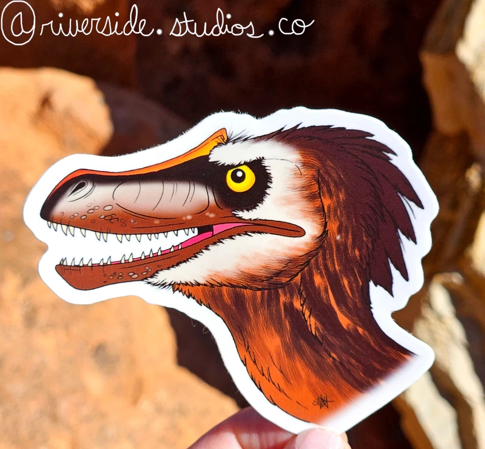 Pegatina Vinilo Velociraptor 3" Original Paleoart Dinosaurio Parque Jurásico Foto 1 de 1