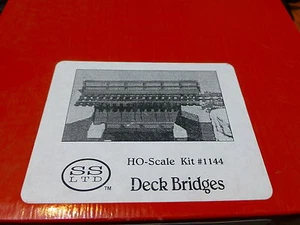 Scale Structures Ltd. #1144 Deck Bridge pkg(2) Kit (Unpainted) Each 3-1/2" Long - Picture 1 of 6