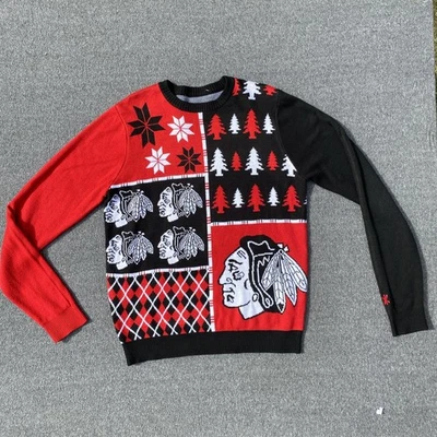 Suéter Feo Navidad Chicago Blackhawks NHL Forever Coleccionable  Foto 1 de 4