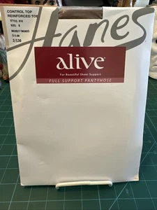 Hanes 810 Alive Full Support Control Top Pantyhose Size B Barely There - Picture 1 of 3