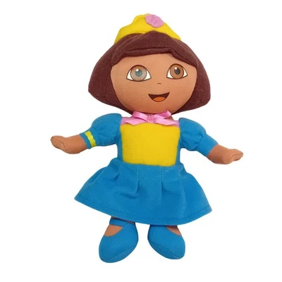 Y2K Fisher Price Dora the Explorer As Princess Plushie Doll Stuffed Toy 10" READ - Image 1 of 4