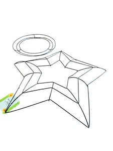 Star & Circle Wire Wreath Form DIY Set Of 2 - Picture 1 of 6