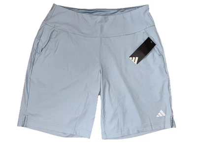 $60 Adidas Women's Bermuda Ultimate Stretch Shorts -Light  Blue-Medium -New Tags - Image 1 of 4