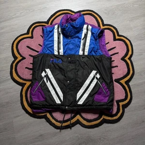 Vintage 90’s Fila Ski Team Full Zip Embroidered Logo Vest Size 2XL - Picture 1 of 8