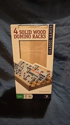 Estantes de dominó Cardinal, 4 estantes de dominó de madera maciza Foto 1 de 4