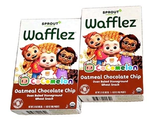 Sprout Organics Wafflez Cocomelon Haferflocken Choco Chip gebacken Weizen Snacks 2 Stück - Bild 1 von 7