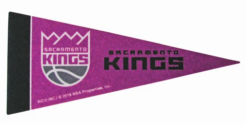 Sacramento Kings NBA Mini Pennant 9"x4", New, Felt, Made in USA banner flag Cover