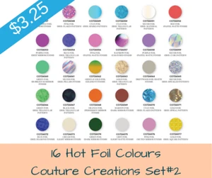Couture Creations LÁMINAS ACTIVADAS POR CALOR Set #2 - 16 NUEVOS COLORES Disponibles - Imagen 1 de 33