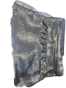 BCBG MAXAZRIA Silver Sequin Evening Purse Handbag Zipper Closure - Picture 1 of 6