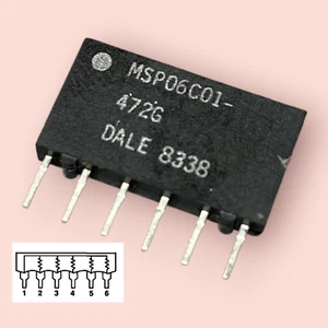 2 PCS DALE MSP06C01-472G 6 Pin 4.7K OHM Bussed RESISTOR NETWORK ARRAY SIP NET - Picture 1 of 1
