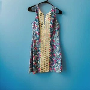 Vestido Lilly Pulitzer Rosa Azul Sin Mangas Talla 8 Nuevo Con Etiquetas - Imagen 1 de 8