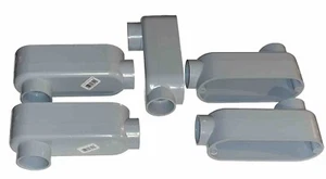 ✅ Lote de cinco (5) Cuerpo de salida de conducto Cantex 5133666 PVC 1-1/4 *SIN CUBIERTAS* - Imagen 1 de 4