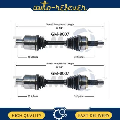 TrakMotive CV Axle Shaft 2x fits from 1997 to 2002 Chevrolet Astro - Image 1 of 2
