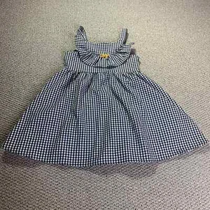 French Connection Girls Dress Size 6 Black Checkered Gingham Ruffle Sleeveless - Picture 1 of 9
