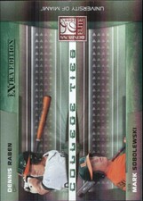2008 Donruss Elite Extra Edition College Ties Green #28 Raben/Sobolewski C25008