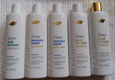 Dove Damage Therapy Shampoo Conditioner Lot Daily Intensive Repair Bond Strength - Image 1 of 4