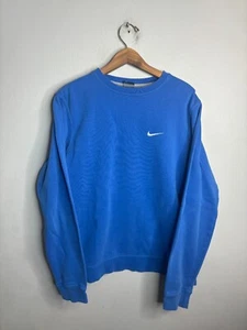 Nike Club Fleece Pullover Crew Neck Swoosh Sweater Mens Size M Blue 2861 - Picture 1 of 6