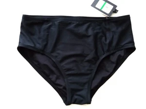 $58 DKNY Bottoms Seamed High-Waist Bikini Swim Black, size L, NWT - Picture 1 of 3