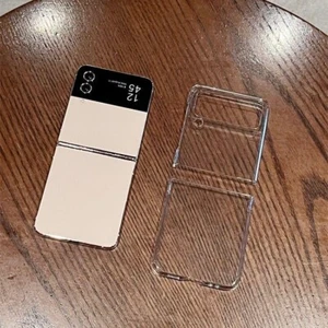 For Samsung Galaxy Z Flip Z Flip3 Flip4 Crystal Clear DIY Hard case back cover - Picture 1 of 22