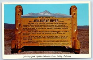 Postal de saludos desde el alto valle del río Arkansas cerca de Canon City Colorado - Imagen 1 de 2