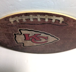 Kansas City Chiefs 12in Football Shaped Sign - Picture 1 of 6