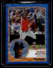 2018 Topps Silver Pack Blue Wave Refractor Byron Buxton 20/75 Minnesota Twins