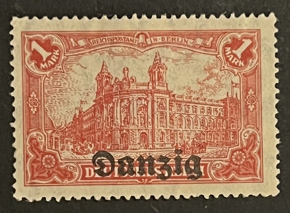 Selos de viagem: Alemanha Danzig Selos Mi 8 - 1 marca em perfeito estado, chiclete original articulado MOGH - Imagem 1 de 4