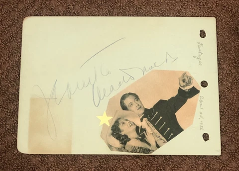 Jeanette MacDonald Autographed Album Page 1936 Picture With Nelson Eddy COA Cover
