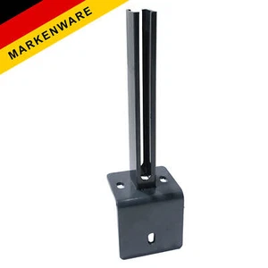 Winkelfussplatte Bodenplatte Zaunfuß Dübelplatte Pfostenadapter Doppelstabmatten - Bild 1 von 16