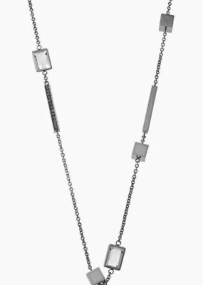 Collar Emporio Armani EGS1437040 Multi Cubo y Dije de Cristal Nuevo con Etiquetas $225 Foto 1 de 4