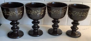 Franciscan Earthenware JAMOCA Water Wine Goblets 10 oz (set of 4) Excellent! - Picture 1 of 8