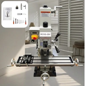 R8 Electric Heavy-duty Bench Drilling Milling Machine 1300W Brushless Motor - Picture 1 of 23