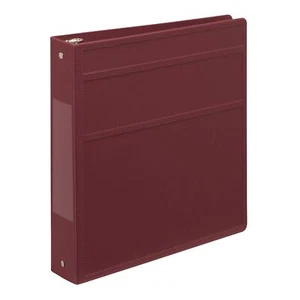 Carstens 1.5-Inch Heavy Duty 3-Ring Binder - Side Opening, Wine, Durable Plas... - Picture 1 of 6