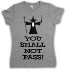 YOU SALL NOT PASS WOMAN GIRLIE T-SHIRT - Lord Gandalf of the Balrog Rings Moria