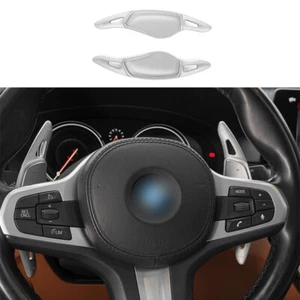 Fit For BMW 7 Series 2016-2021 2022 Silver Aluminum Steering Wheel Shift Paddles - Picture 1 of 8