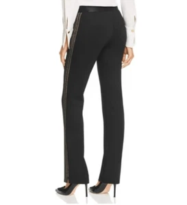 Kobi Halperin Sachar Triple Gold Tuxedo Stripe Black Pants Women’s Size Medium M - Picture 1 of 9