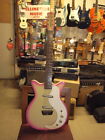 Danelectro Electric Guitar 59DC White Pink W/Gig Bag Made in Korea Used USED