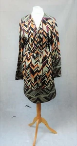 So Fabulous Zip Front Tunic Print Size 18 Uk CR018 CC 04 - Picture 1 of 5