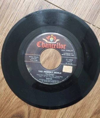 Fabian - This Friendly World / Hound Dog Man 45rpm 7" Rock VG+/VG+ - Image 1 of 4