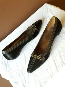 Talbots black flats, Sz 6.5 B. Leather upper - Picture 1 of 6