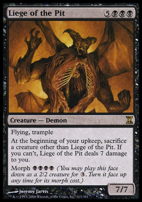 MTG - Liege of the Pit - Time Spiral - NM, English Magic FLAT RATE SHIP - Image 1 of 1