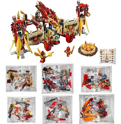 LEGO 70146 Flying Phoenix Fire Temple: 6 of 9 NEW SEALED BAGS: 4 5 6 7 8 9 Chima - Image 1 of 4