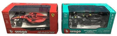 2 Burago Formula Racing SF23 Ferrari Mercedes AMG F1W14 E Performance Foto 1 de 4