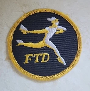 VINTAGE 1970'S FTD FRESH FLOWER COMPANY UNIFORM EMBROIDERED PATCH 3" DIAMETER - Picture 1 of 2
