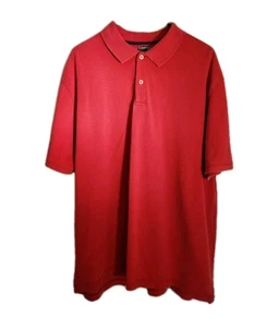 St. John's Bay Men's XL 100% Cotton Golf Polo Short Sleeve Sunday Red Classic  - Picture 1 of 8