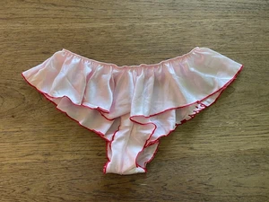 Victoria's Secret Pink Kiss MEDIUM Ruffle Embroidered High Leg Cheeky Panty VS - Picture 1 of 2