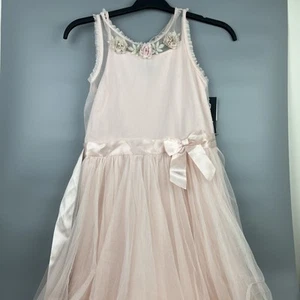 Zunie Pink Party/Formal Dress Double Lined Floral Size 14 - Picture 1 of 7