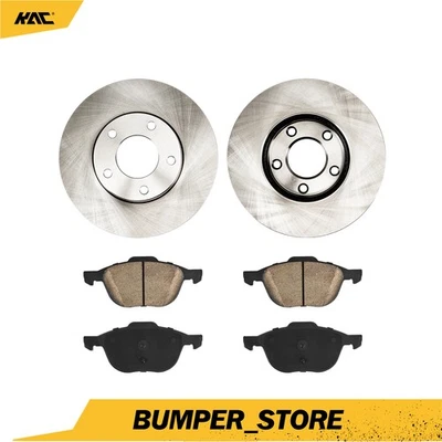 Front Brake Rotors + Ceramic Brake Pads For 2004-2009 2010-2013 Mazda 3 2.0L - Image 1 of 4