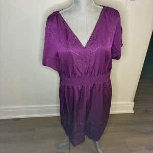 wash by shelli segal Kleid lila mit Futter, V-Ausschnitt, M - Bild 1 von 8