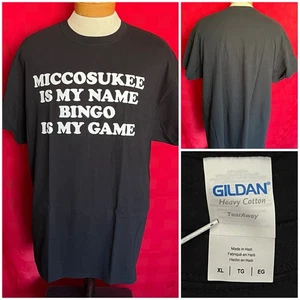 NEW Miccosukee Is My Name Bingo is My Game Indian Shirt Size XL Casino Gamer - Picture 1 of 8